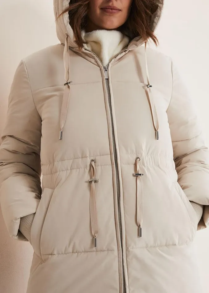 Women Phase Eight Coats Isla Short Toggle Puffer Ecru