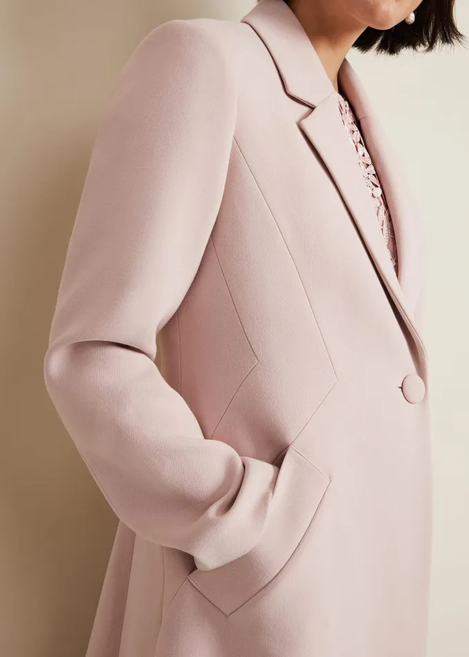Women Phase Eight Coats Juliette Crepe Coat Pink