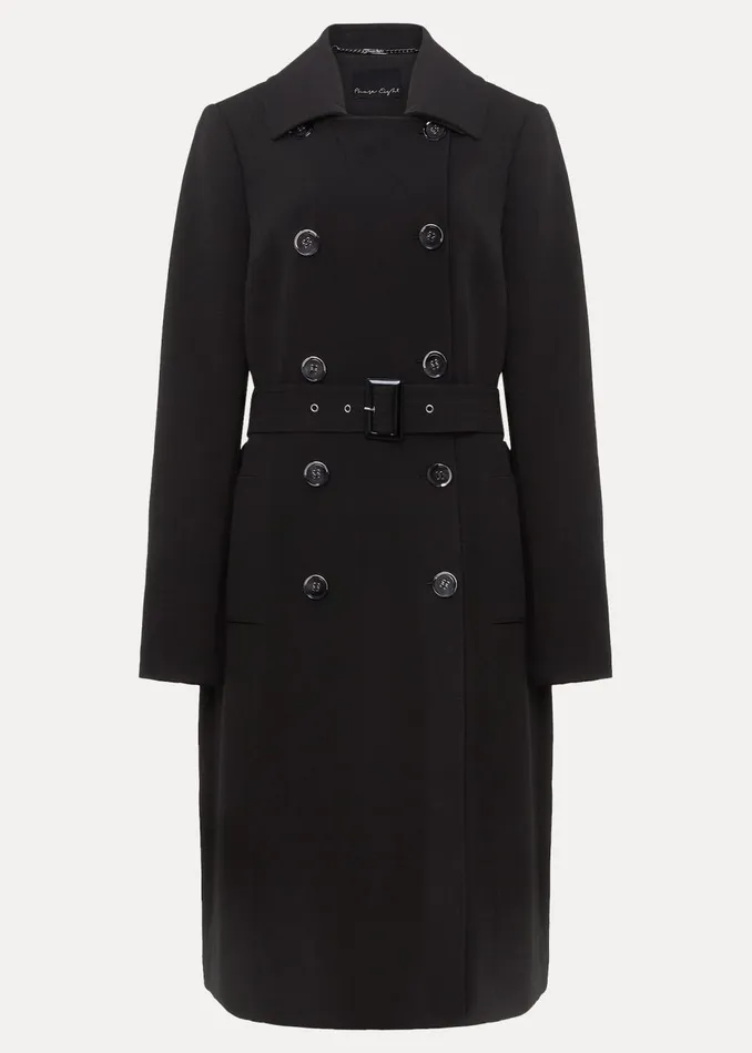 Women Phase Eight Coats Layana Black Smart Trench Coat Black
