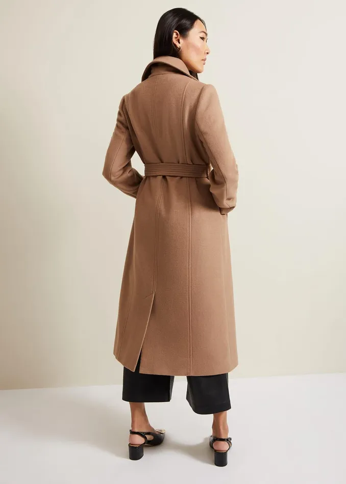 Women Phase Eight Coats Livvy Wool Camel Trench Coat Camel