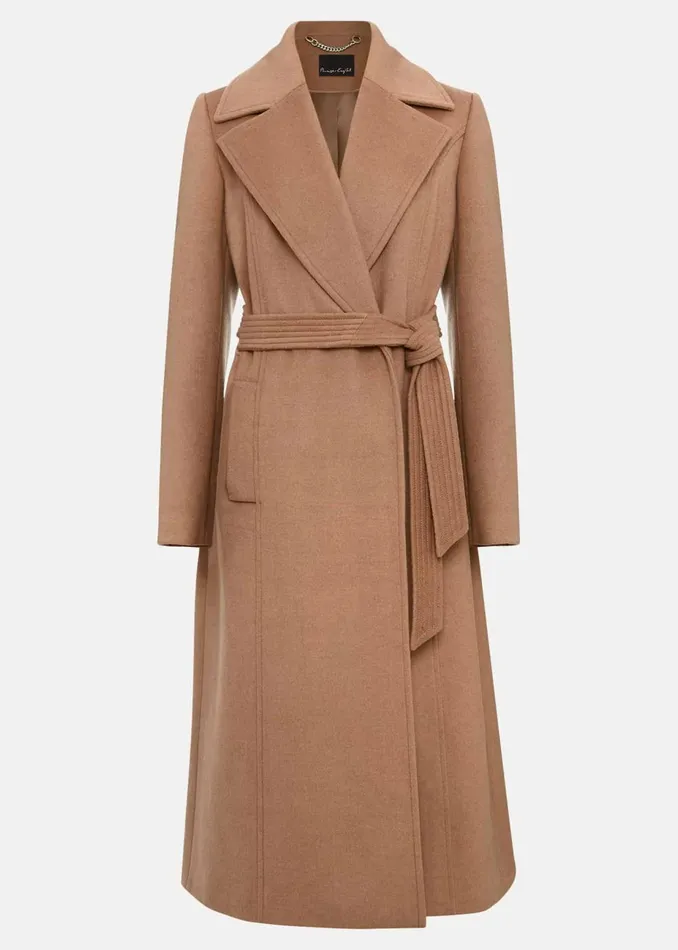 Women Phase Eight Coats Livvy Wool Camel Trench Coat Camel