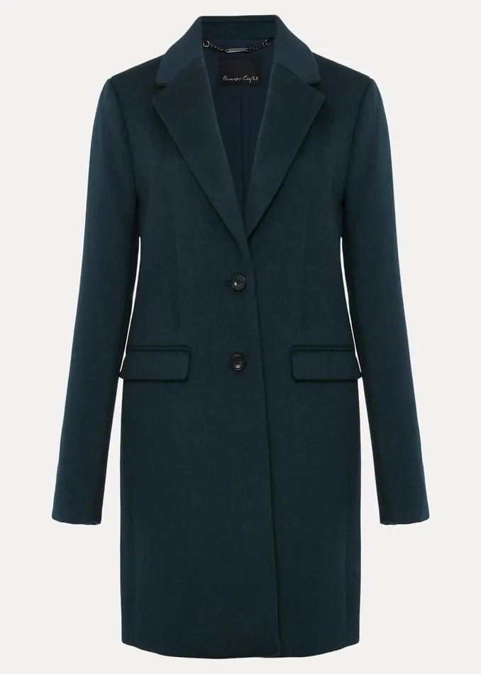 Women Phase Eight Coats Lydia Forest Green Wool Smart Coat Forest