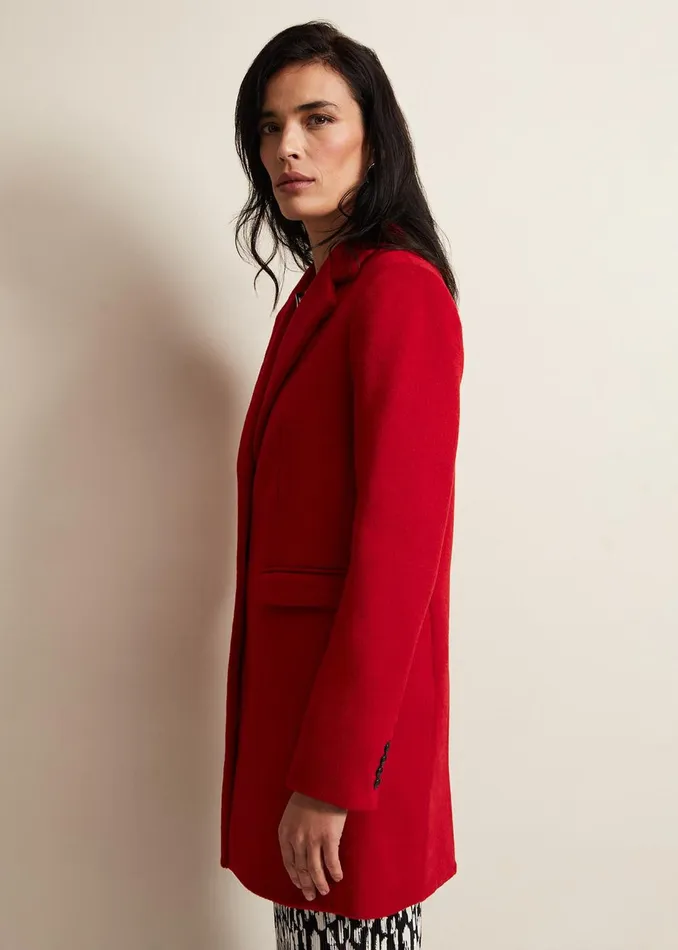 Women Phase Eight Coats Lydia Red Wool Smart Coat Red