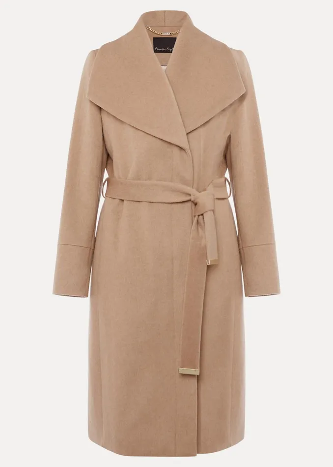 Women Phase Eight Coats Nicci Camel Wool Belted Coat Camel