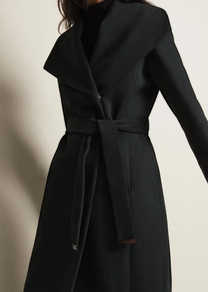 Women Phase Eight Coats Nicci Dark Green Wool Smart Coat Dark Green