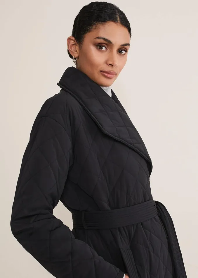 Women Phase Eight Coats Nila Short Quilted Puffer Black
