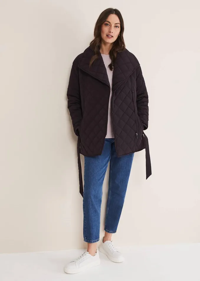 Women Phase Eight Coats Nila Short Quilted Puffer Plum
