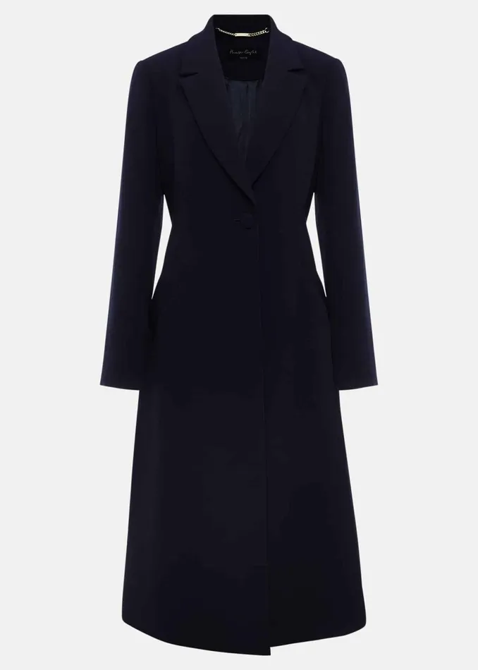 Women Phase Eight Coats Petite Juliette Crepe Coat Navy