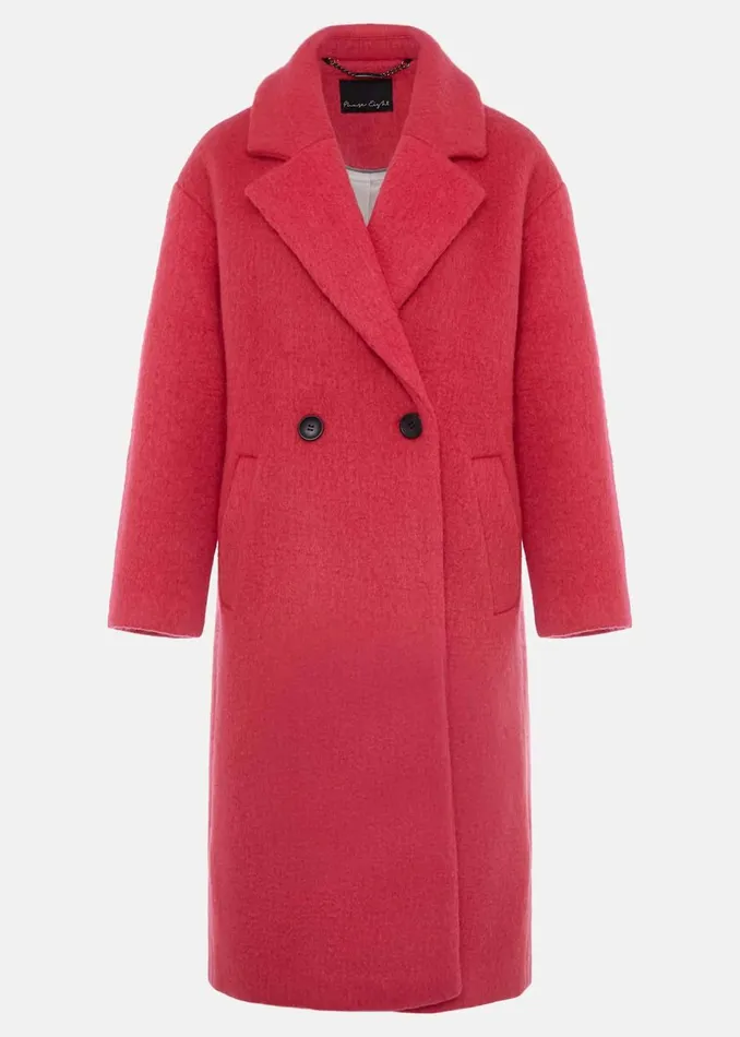 Women Phase Eight Coats Quinn Textured Cocoon Coat Fluro Pink