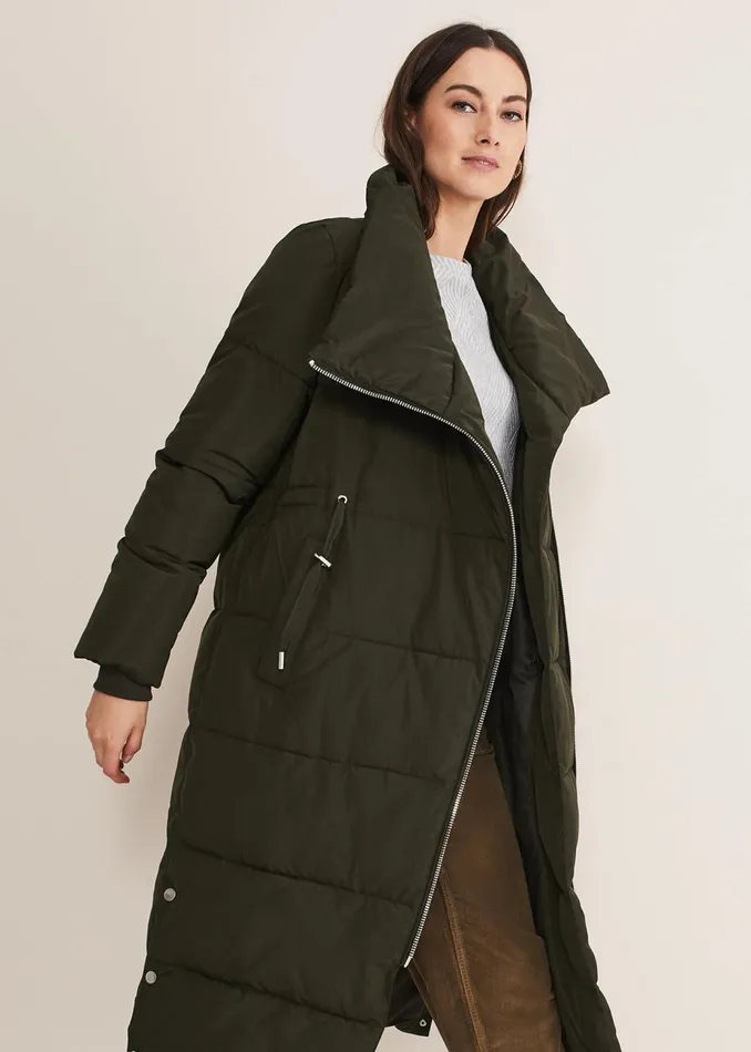 Women Phase Eight Coats Rae Asymetric Puffer Green