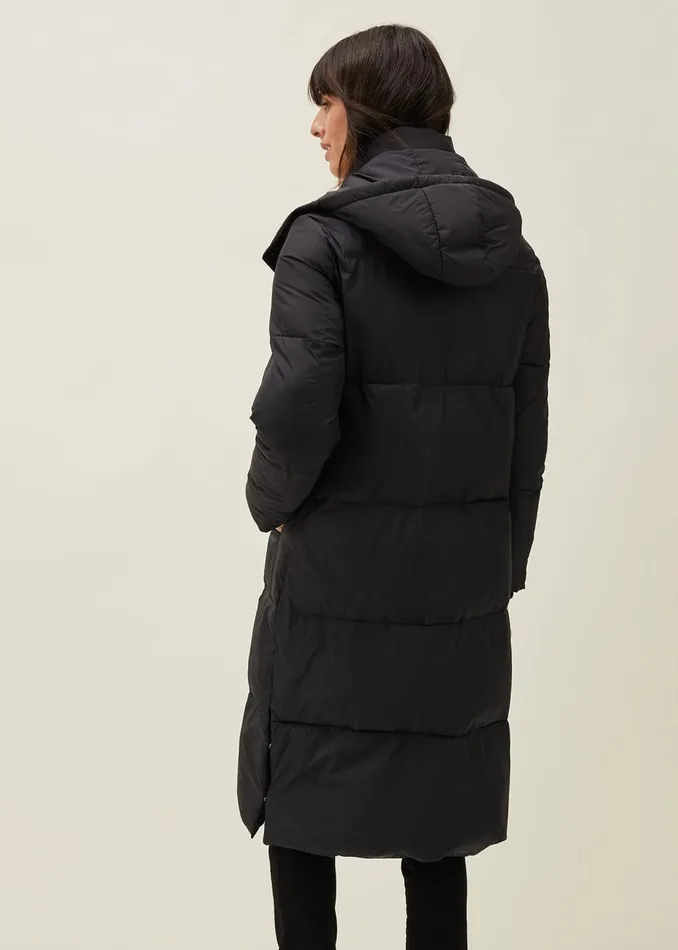 Women Phase Eight Coats Shona Midi Quilted Puffer Coat Black