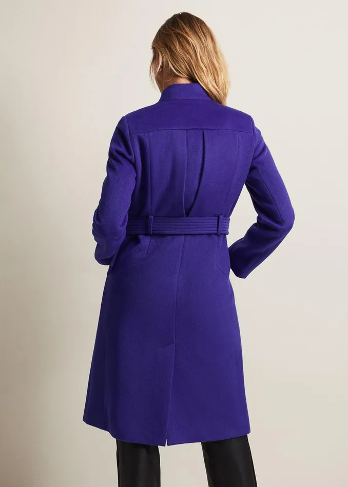 Women Phase Eight Coats Susanna Purple Wool Coat Purple