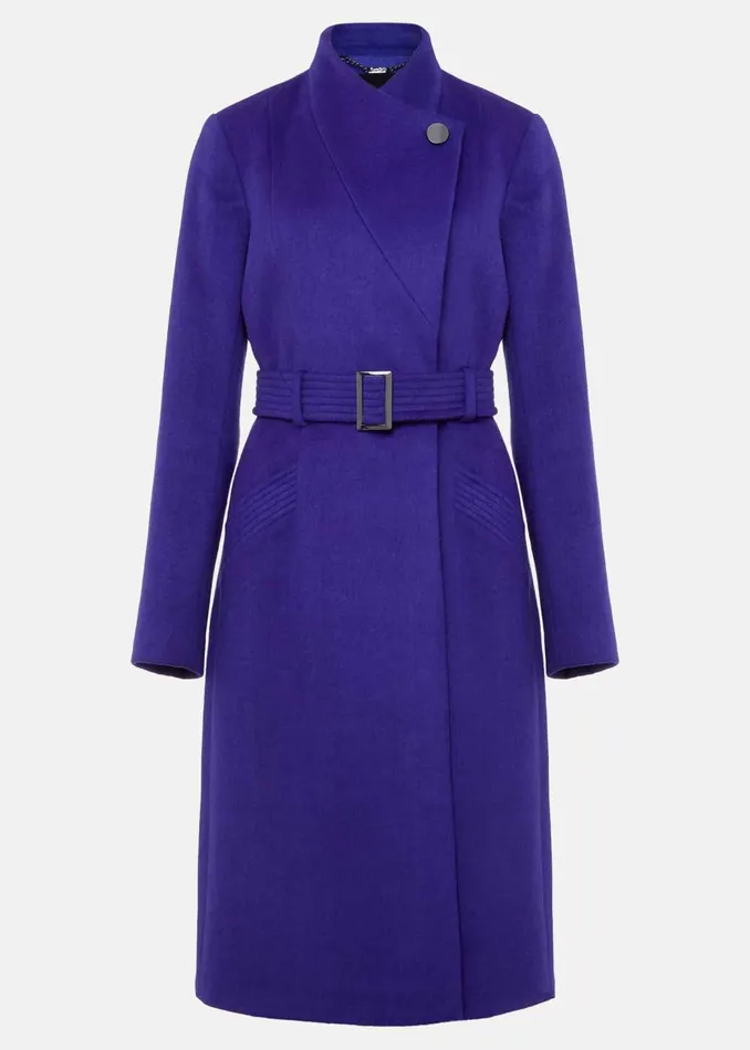 Women Phase Eight Coats Susanna Purple Wool Coat Purple