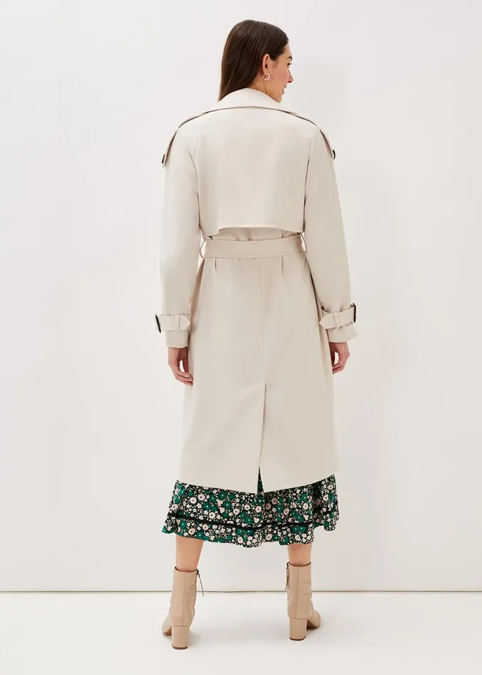 Women Phase Eight Coats Tegan Trench Coat Off White