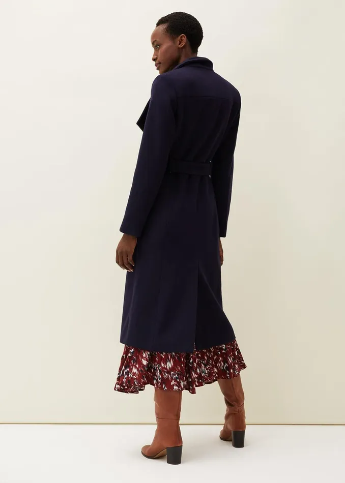 Women Phase Eight Coats Thea Wool Trench Navy