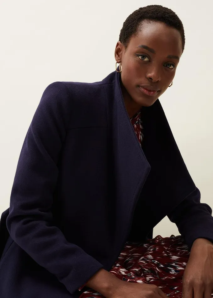 Women Phase Eight Coats Thea Wool Trench Navy