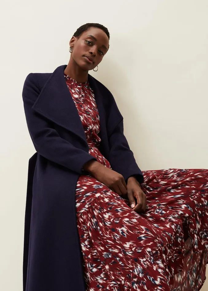 Women Phase Eight Coats Thea Wool Trench Navy