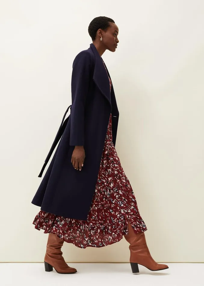 Women Phase Eight Coats Thea Wool Trench Navy