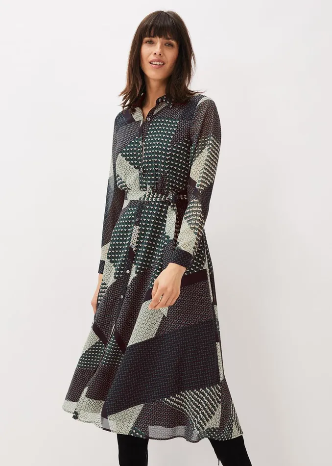 Women Phase Eight Day Dresses Alaina Print Shirt Dress Navymulti