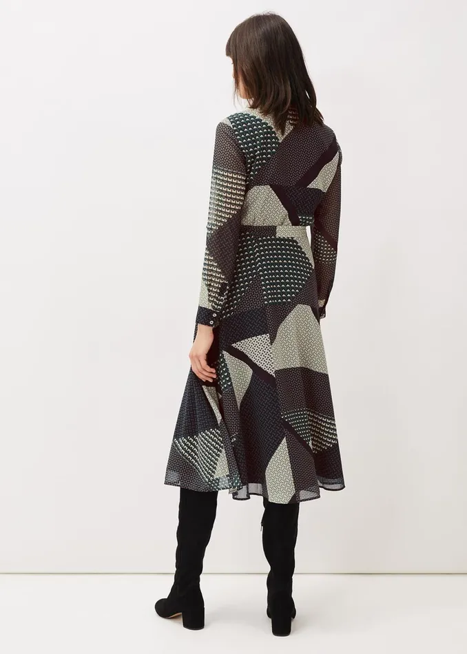 Women Phase Eight Day Dresses Alaina Print Shirt Dress Navymulti