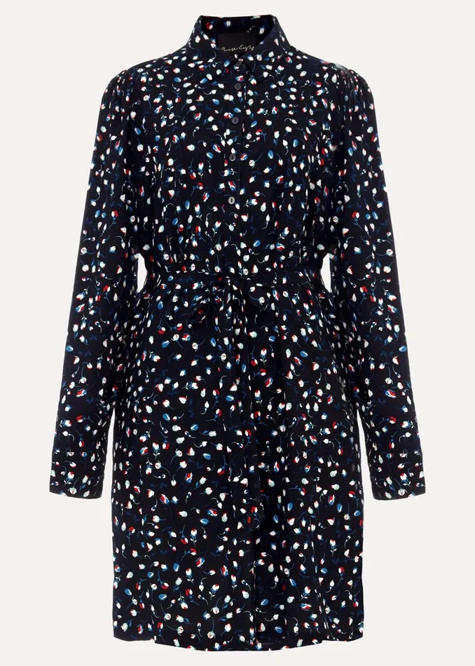 Women Phase Eight Day Dresses Alexandra Ditsy Print Shirt Dress Navyivory