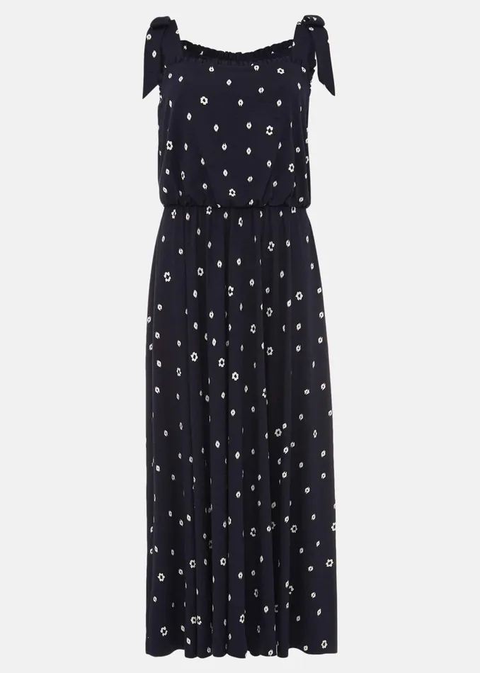 Women Phase Eight Day Dresses Allanna Floral Midi Dress Navy