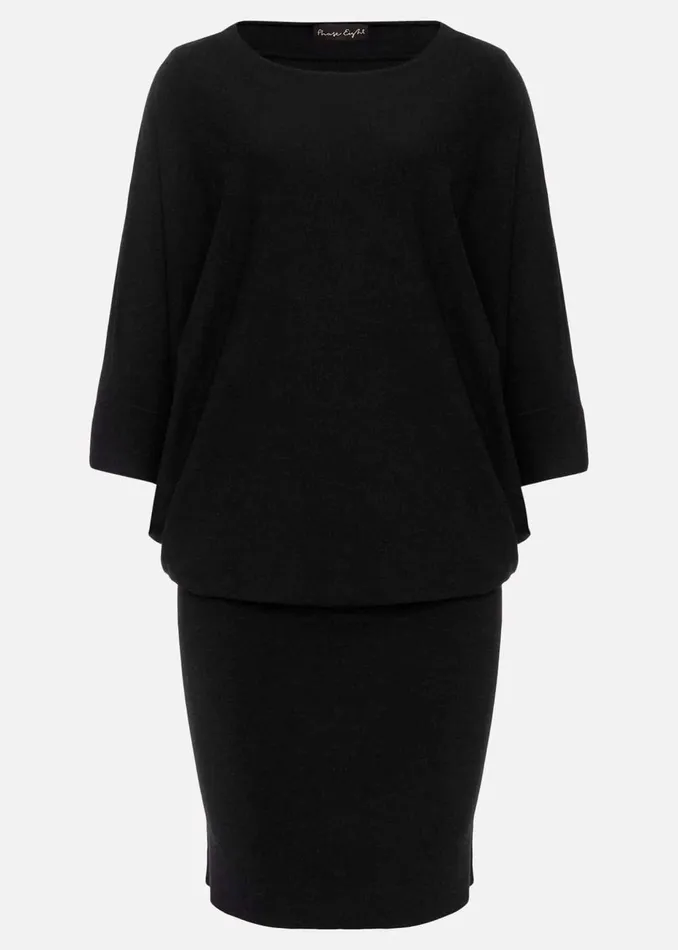 Women Phase Eight Day Dresses Becca Batwing Knitted Dress Black