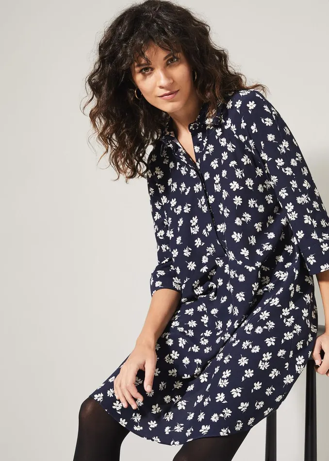 Women Phase Eight Day Dresses Bella Floral Dress Navyivory