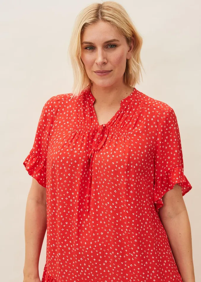 Women Phase Eight Day Dresses Cassia Print Swing Dress Red