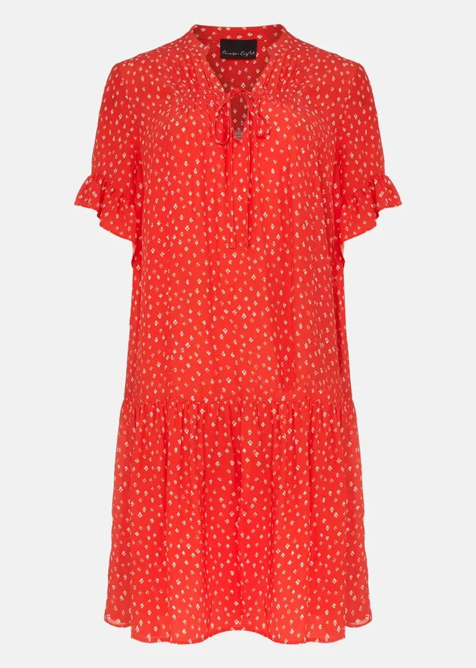 Women Phase Eight Day Dresses Cassia Print Swing Dress Red