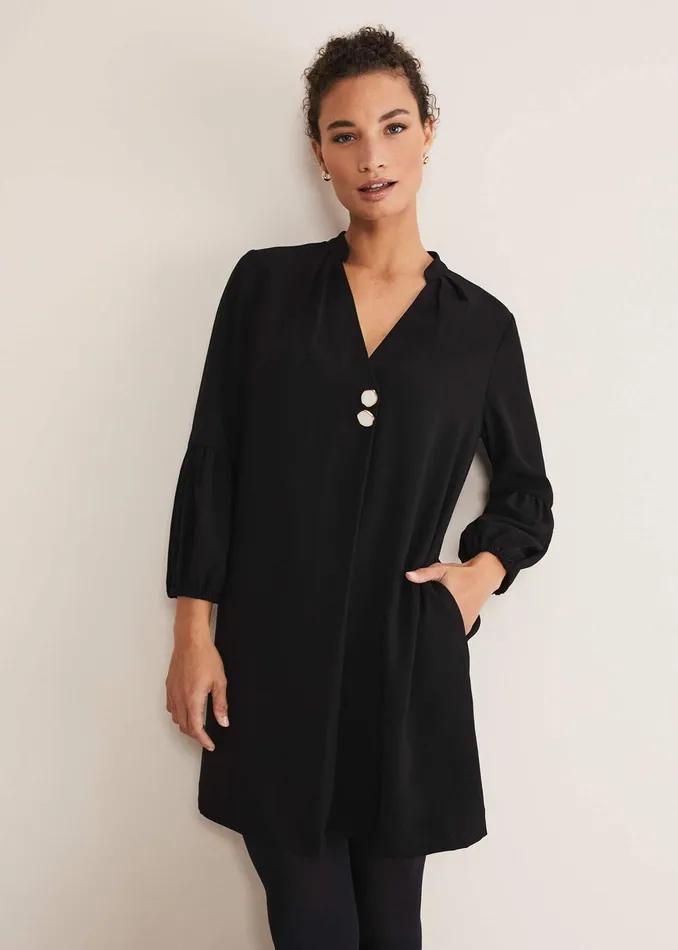 Women Phase Eight Day Dresses Charlotte Tunic Dress Black