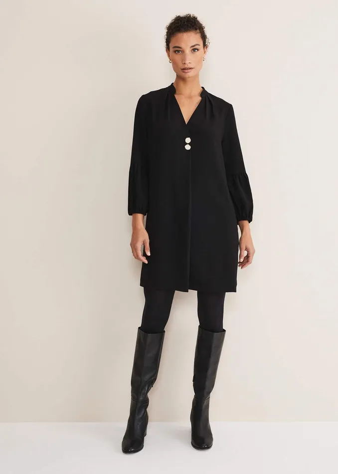 Women Phase Eight Day Dresses Charlotte Tunic Dress Black