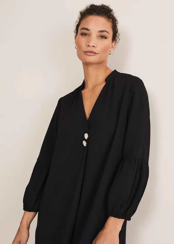 Women Phase Eight Day Dresses Charlotte Tunic Dress Black