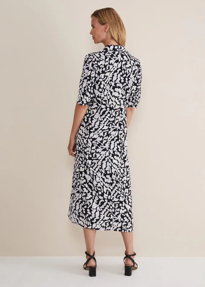 Women Phase Eight Day Dresses Cosette Lilac Animal Print Midaxi Dress Lilac