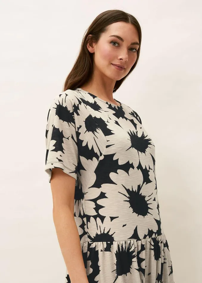 Women Phase Eight Day Dresses Daisy Print Swing Dress Blackivory