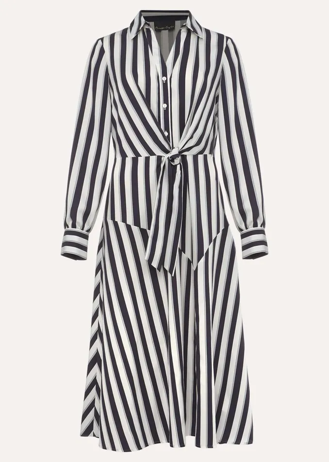 Women Phase Eight Day Dresses Dasha Stripe Dress Navyivory
