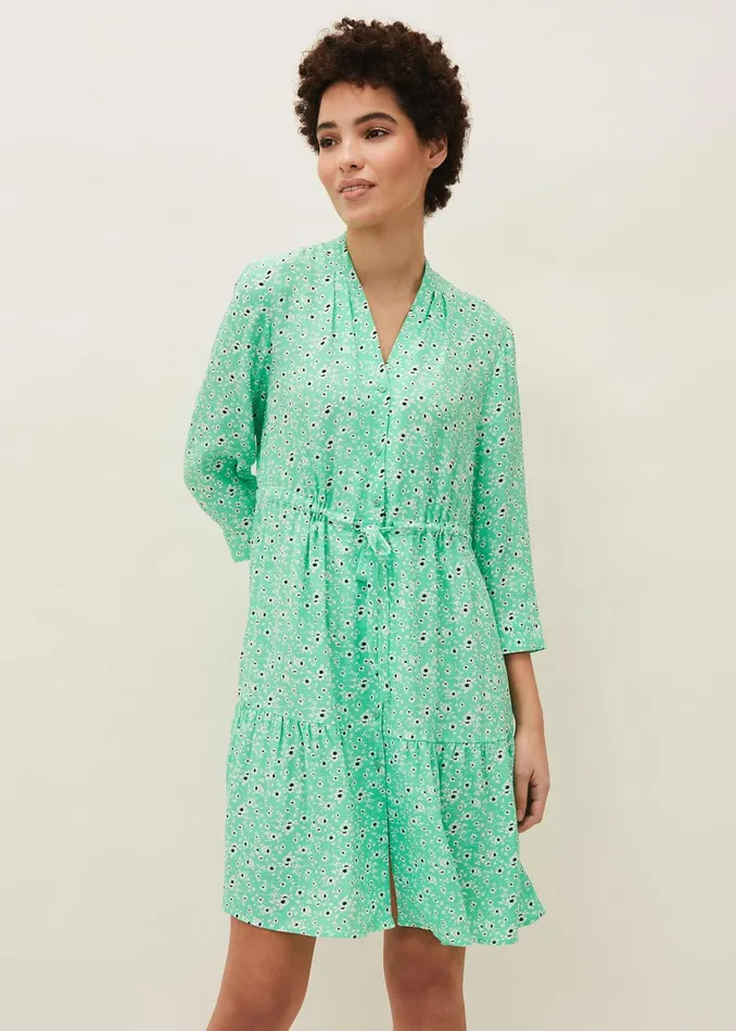 Women Phase Eight Day Dresses Diana Floral Swing Dress Green