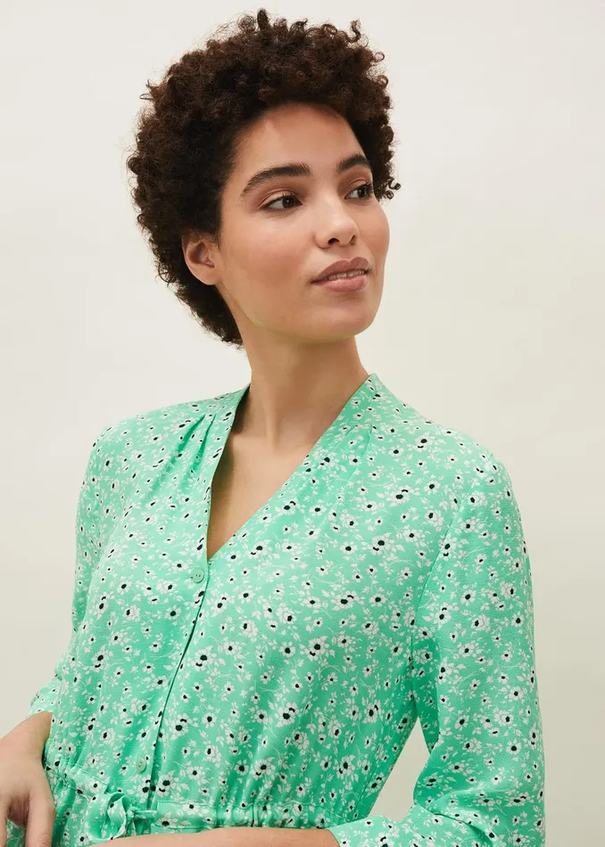 Women Phase Eight Day Dresses Diana Floral Swing Dress Green