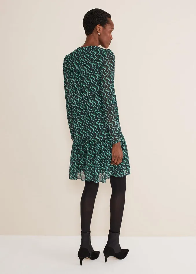 Women Phase Eight Day Dresses Dorathy Swing Mini Dress Bluegreen