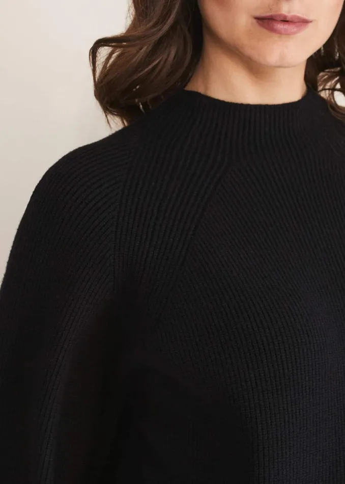 Women Phase Eight Day Dresses Eliana Knitted Jumper Dress Black