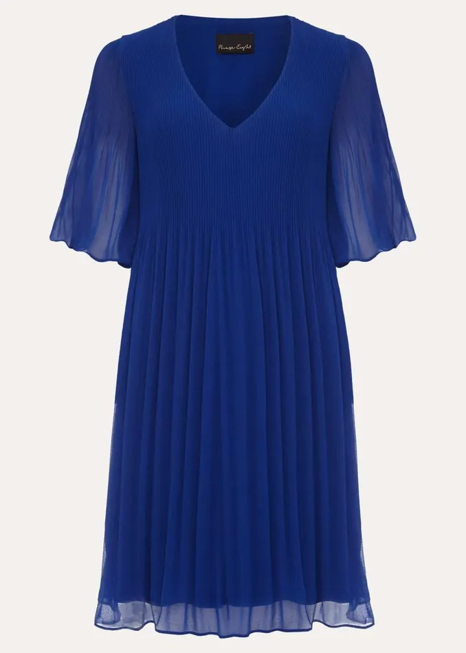 Women Phase Eight Day Dresses Ella Pleat Dress Cobalt