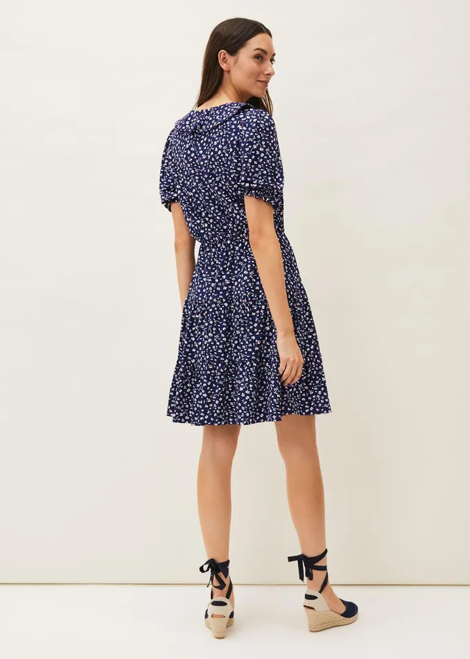 Women Phase Eight Day Dresses Emily Ditsy Print Dress Navy