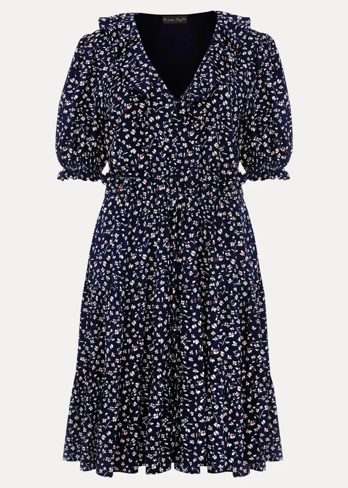 Women Phase Eight Day Dresses Emily Ditsy Print Dress Navy