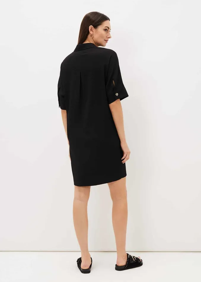 Women Phase Eight Day Dresses Faye Textured Tunic Dress Black