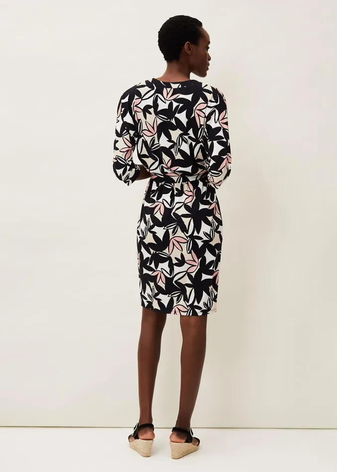 Women Phase Eight Day Dresses Gwin Leaf Print Dress Multicoloured
