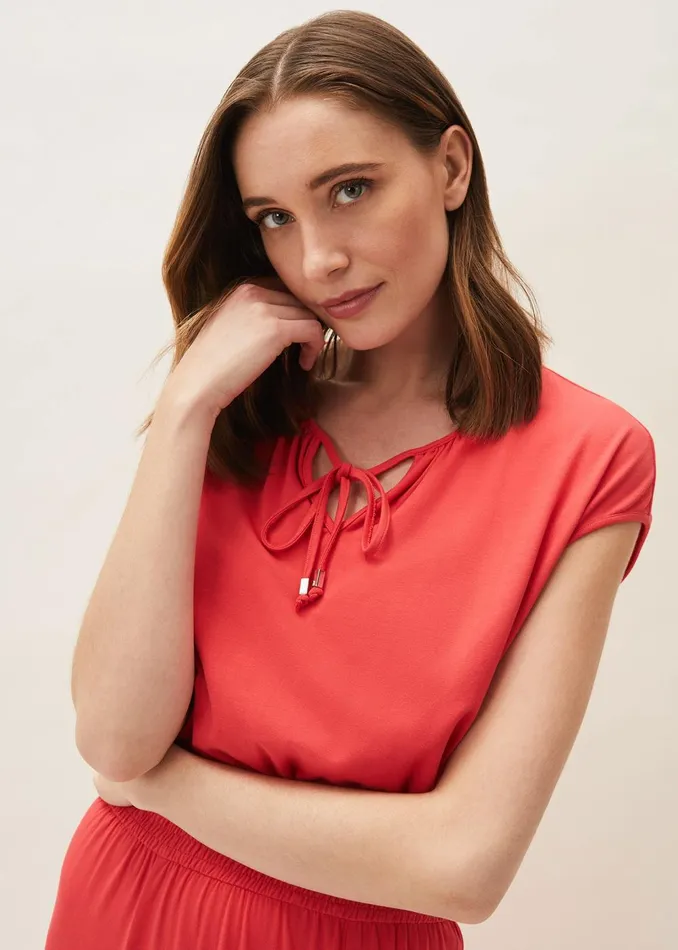 Women Phase Eight Day Dresses Kiera Jersey Shirred Waist Midi Dress Pout