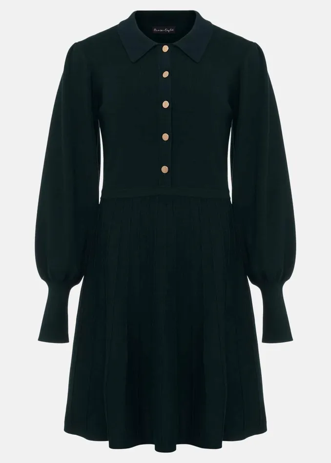 Women Phase Eight Day Dresses Lecia Fit And Flare Mini Dress Forest