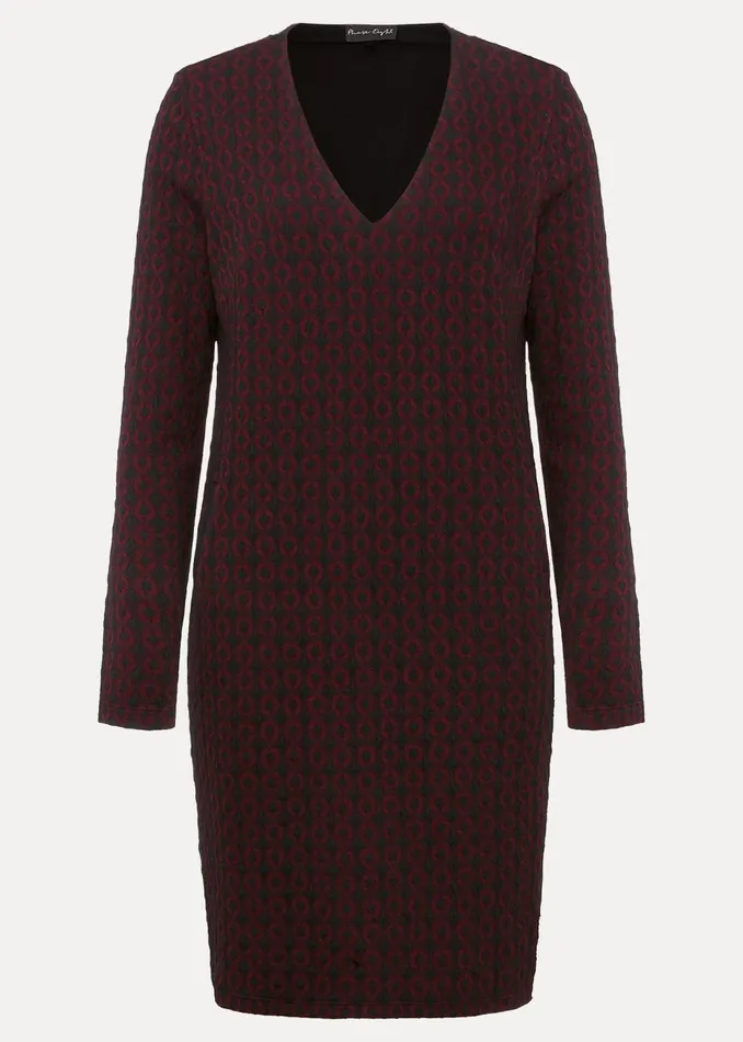 Women Phase Eight Day Dresses Lianna Geo Mini Dress Burgundy