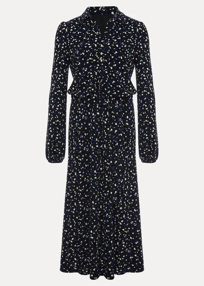 Women Phase Eight Day Dresses Loretta Spot Dress Cobaltblack