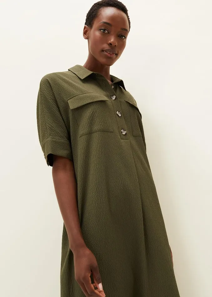 Women Phase Eight Day Dresses Lucina Midaxi Shirt Dress Khaki